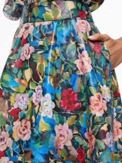 Women Alice and Olivia Earla Vegan Leather Flare Skirt