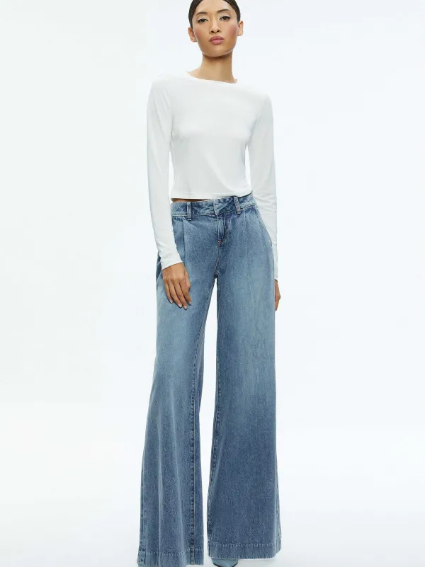 Women Alice and Olivia Eric Low Rise Jean