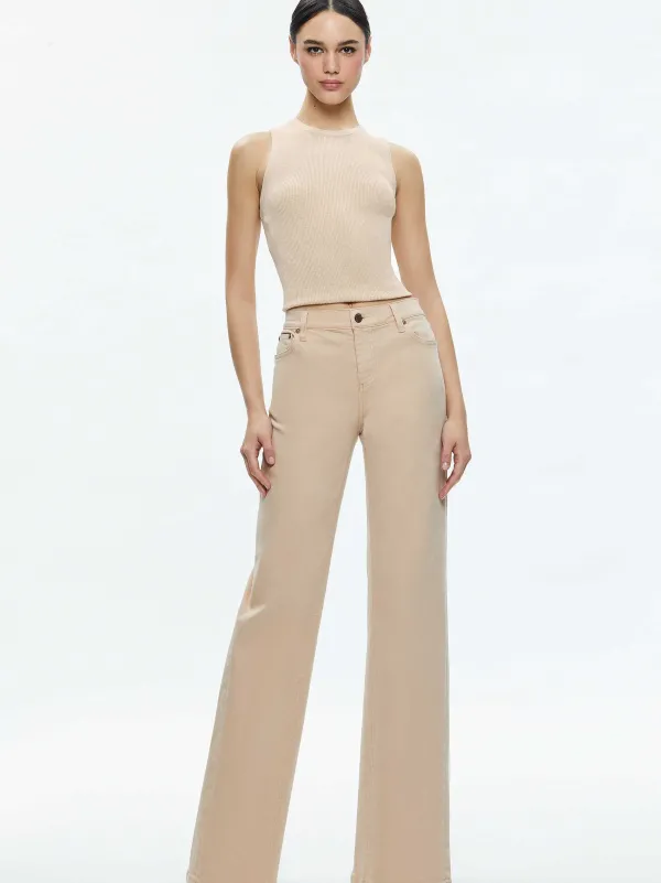 Women Alice and Olivia Ernie Low Rise Buckle Back Jean