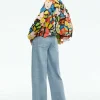 Women Alice and Olivia Fawn Butterfly Crochet Cardigan