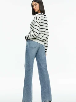 Women Alice and Olivia Fila Crewneck Pullover