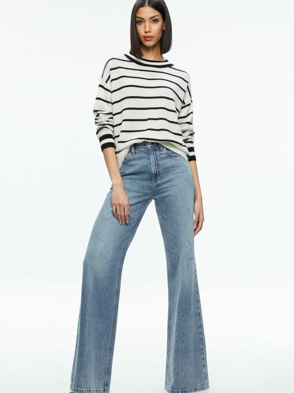 Women Alice and Olivia Fila Crewneck Pullover