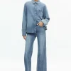 Women Alice and Olivia Finely Denim Button Down
