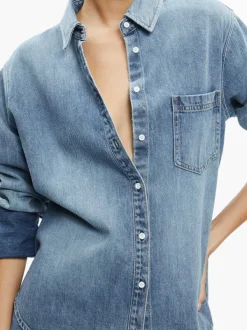 Women Alice and Olivia Finely Denim Button Down