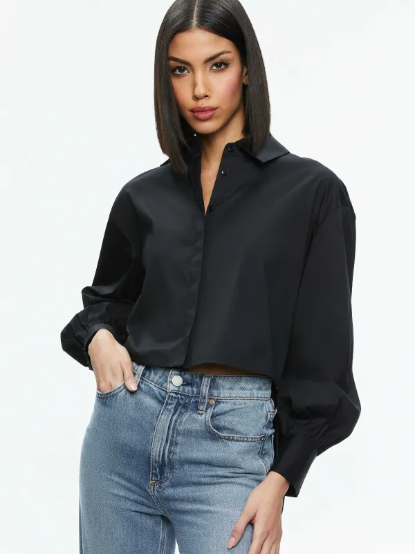 Women Alice and Olivia Finely High-Low Blouse