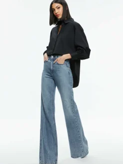 Women Alice and Olivia Finely High-Low Blouse