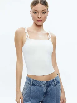 Women Alice and Olivia Gretel Looped Strap Tank