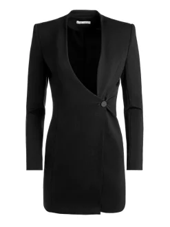Women Alice and Olivia Guenda Curved Neckline Blazer Dress