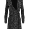 Women Alice and Olivia Guenda Embellished Curved Neckline Blazer Dress