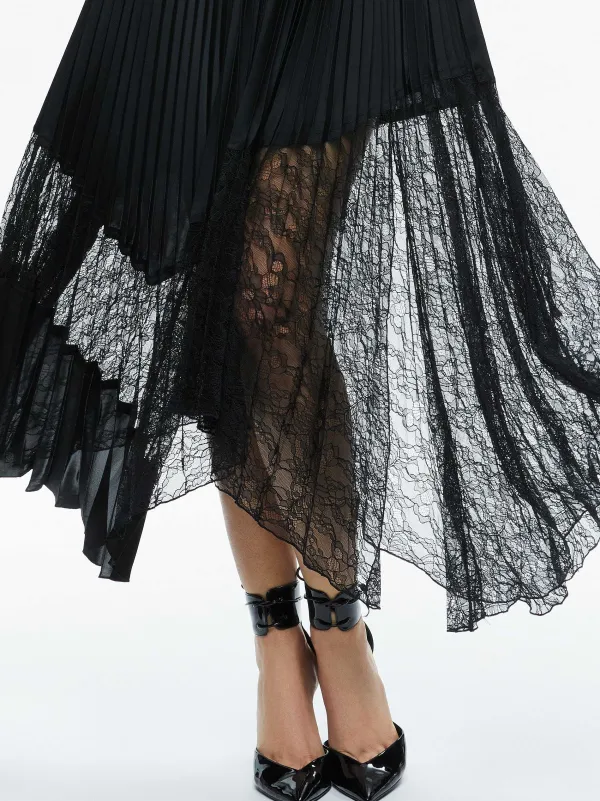 Women Alice and Olivia Hannah Deep V-Neck Scarf Maxi Dress