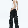 Women Alice and Olivia Hayes Sequin Cargo Pant