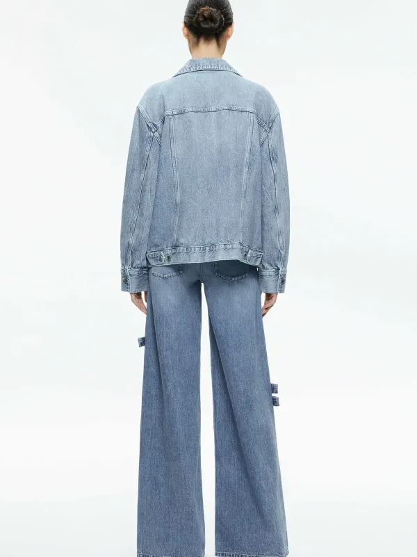 Women Alice and Olivia Jeff Oversized Denim Jacket