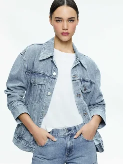 Women Alice and Olivia Jeff Oversized Denim Jacket