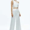 Women Alice and Olivia Jena Asymmetric Draped Scarf Top