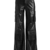 Women Alice and Olivia Joette Vegan Leather Cargo Pant