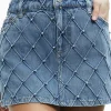 Women Alice and Olivia Joss High Rise Quilted Embellished Mini Skirt