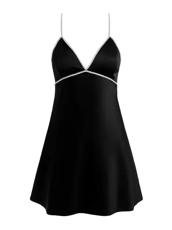 Women Alice and Olivia Julienne Embellished V-Neck Mini Dress