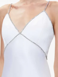 Women Alice and Olivia Julienne Embellished V-Neck Mini Dress
