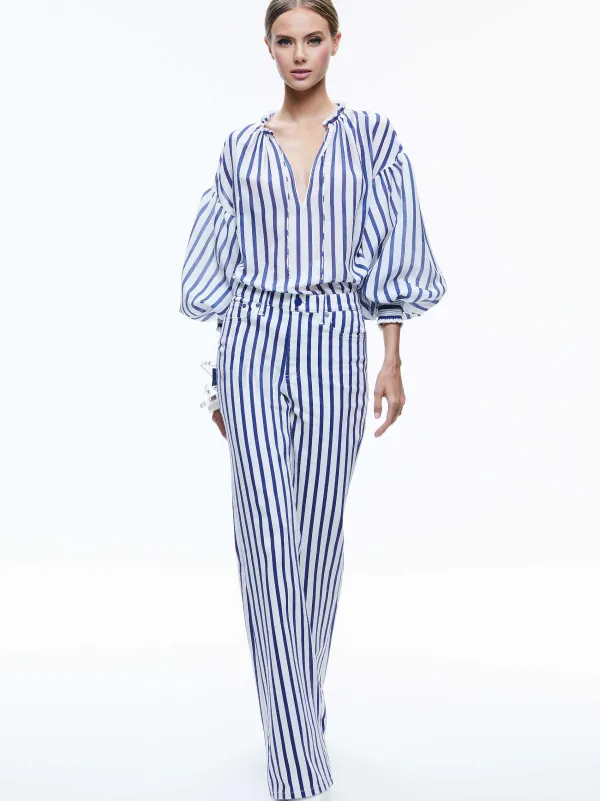 Women Alice and Olivia Julius Voluminous Blouson Sleeve Blouse