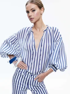 Women Alice and Olivia Julius Voluminous Blouson Sleeve Blouse
