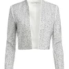 Women Alice and Olivia Kalia Embellished Open Front Jacket