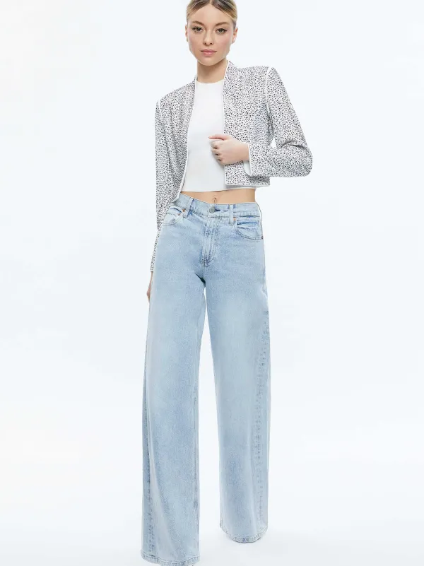 Women Alice and Olivia Kalia Embellished Open Front Jacket