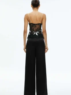 Women Alice and Olivia Katja Cutaway Lace Slip Top