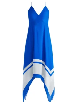 Women Alice and Olivia Kayson V-Neck Handkerchief Hem Dress