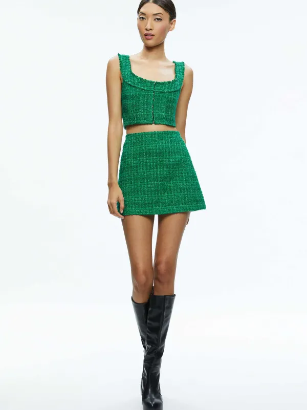 Women Alice and Olivia Kensie Scoop Neck Cropped Bustier
