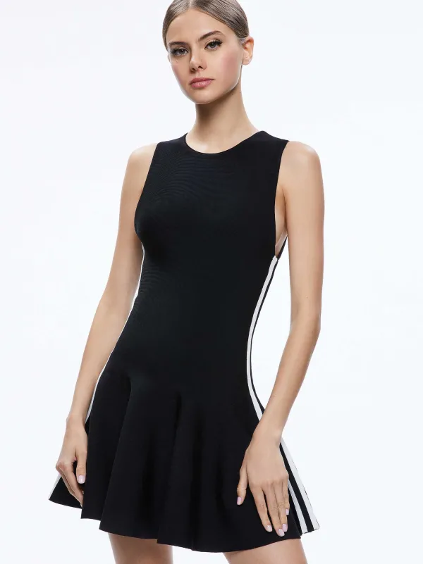 Women Alice and Olivia Kimi Side Stripe Mini Dress