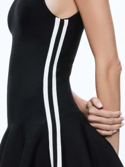 Women Alice and Olivia Kimi Side Stripe Mini Dress