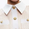 Women Alice and Olivia Kinley Woven Vegan Leather Jacket