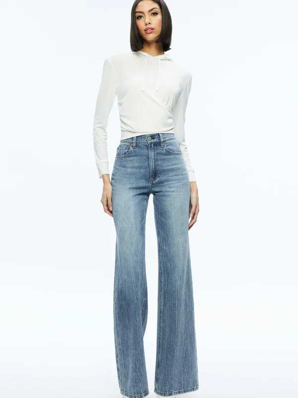 Women Alice and Olivia Kirk Wrap Front Hoodie