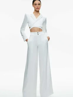 Women Alice and Olivia Leone Cropped Wrap Blazer