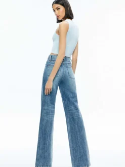 Women Alice and Olivia Lidell Cropped Zip Up Hoodie + Amity Sleeveless Cropped Tank