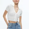 Women Alice and Olivia Linda Cropped Polo