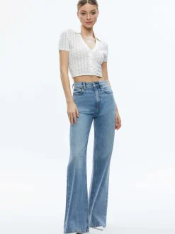 Women Alice and Olivia Linda Cropped Polo