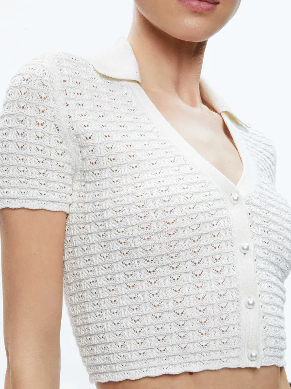 Women Alice and Olivia Linda Cropped Polo