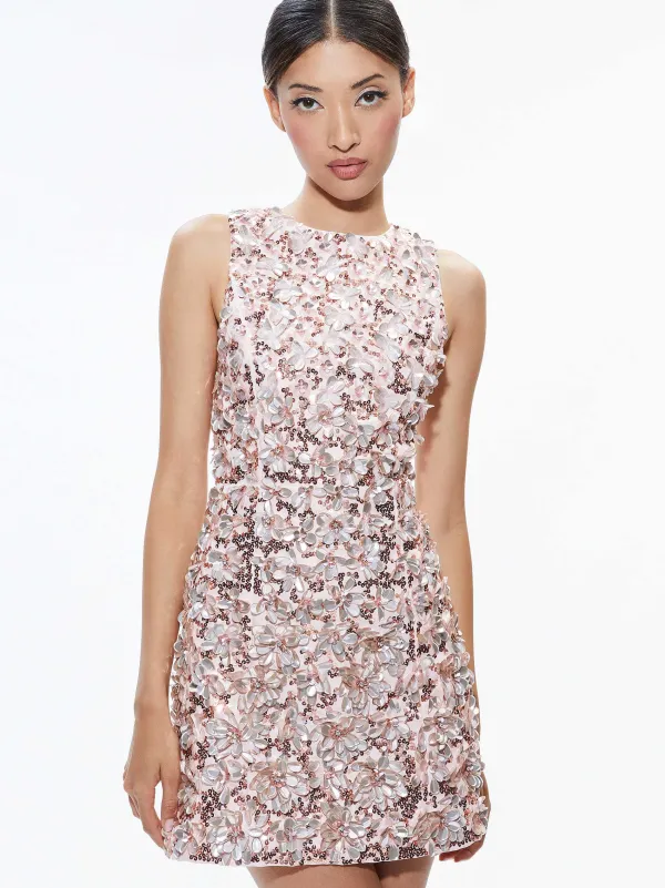 Women Alice and Olivia Lindsey Embellished Mini Gown