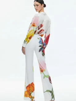 Women Alice and Olivia Livi Mid Rise Trouser