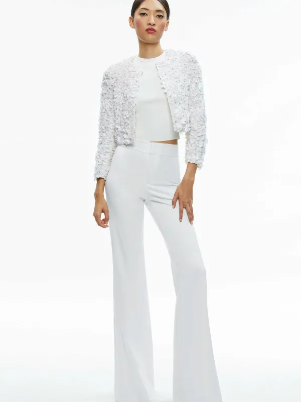 Women Alice and Olivia Lorna Embellished Cropped Jacket