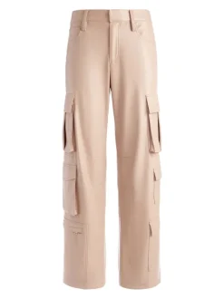 Women Alice and Olivia Luis Vegan Leather Cargo Pant