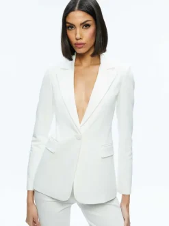 Women Alice and Olivia Macey Slit Sleeve Blazer