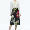 Women Alice and Olivia Maeve Midi Slip Skirt