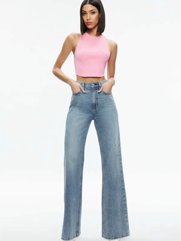 Women Alice and Olivia Marin Curved Hem Tank