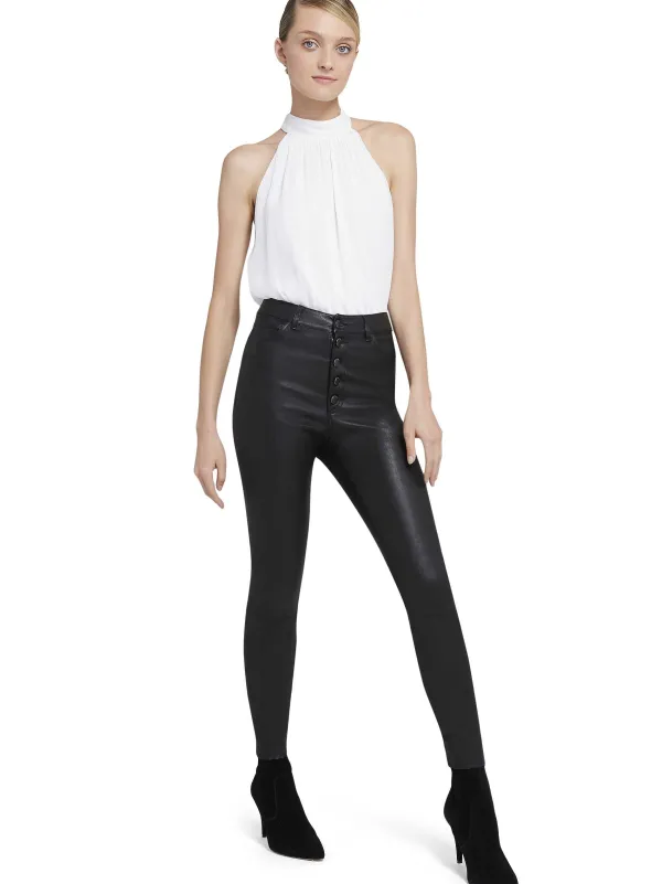Women Alice and Olivia Maris Halter Neck Gathered Top