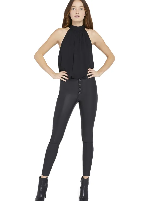 Women Alice and Olivia Maris Halter Neck Gathered Top