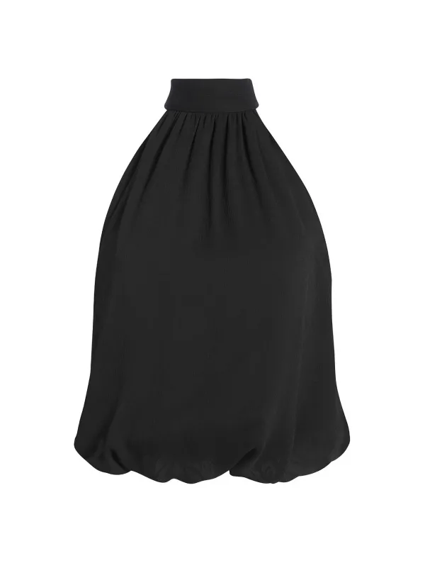 Women Alice and Olivia Maris Halter Neck Gathered Top