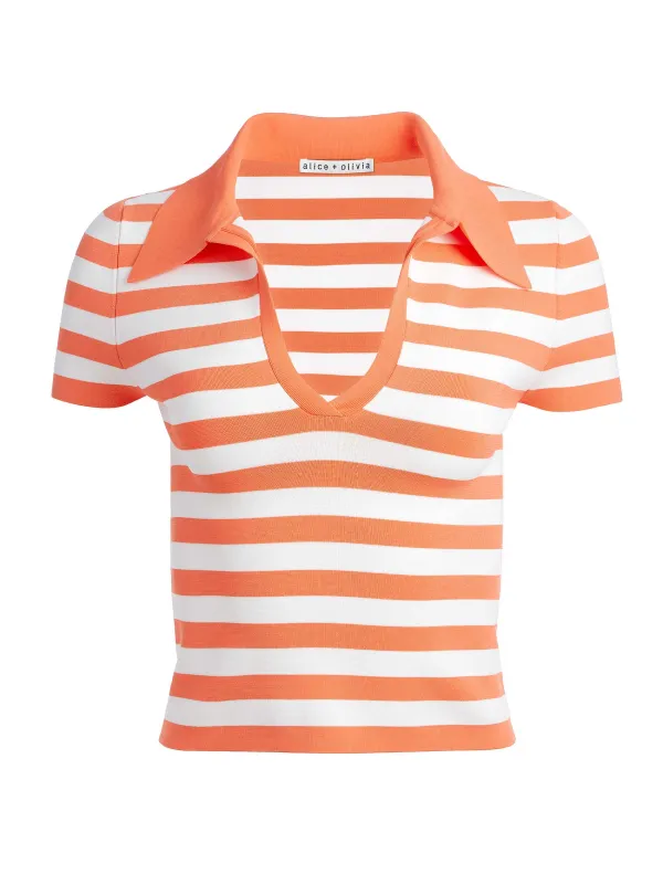Women Alice and Olivia Martha Striped Polo