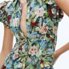 Women Alice and Olivia Meeko Ruffle Sleeve Shirt Dress